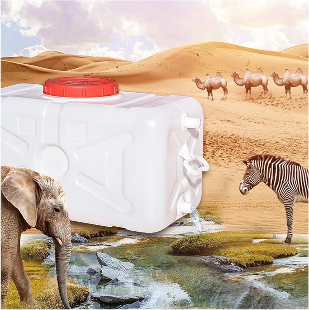 Stoccaggio dell'Acqua Campeggio Brocca Trasporto Serbatoio Acque Bianche All'aperto con Rubinetto, Contenitore for L'acqua Plastica Spessa, Secchio Conservazione Casa Portatile