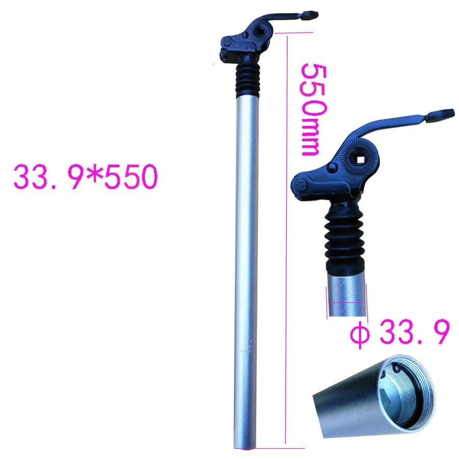Reggisella 1 Pz E-Bike Reggisella 27.2 28.6 31.8 33.9mm Sospensione Smorzamento Tubo Sella 300 350 500 550mm Bicicletta Pieghevole Sella in Lega di Alluminio Canotto Sella Ammortizzato (Color : 28.6X