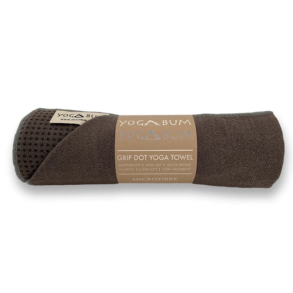 Yogabum Grip Dot Yoga Mat Asciugamani | Antiscivolo | Eco Yoga Towel (caffè)