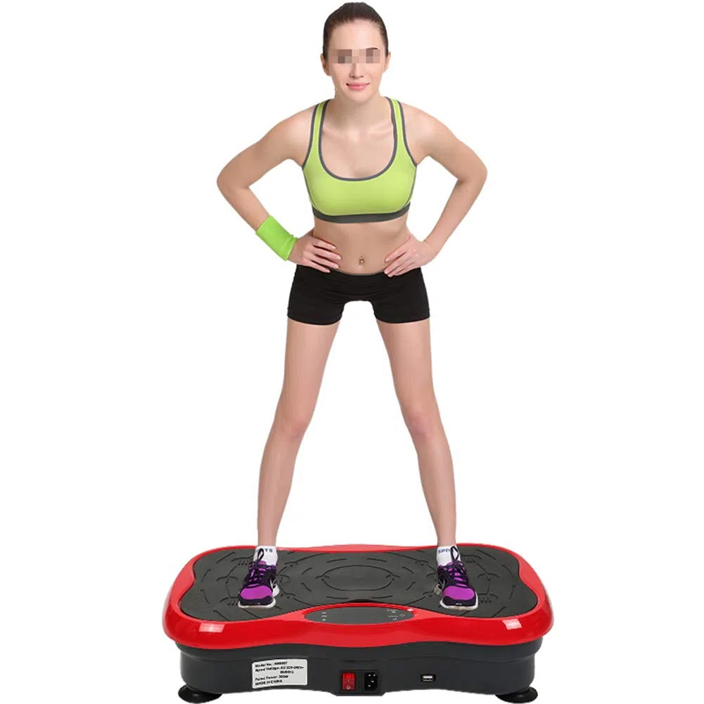 Piattaforma massaggiante Portatile per Macchina Vibrante per Il Corpo, Audio Bluetooth, carico Massimo 264 libbre, per Allenamento aerobico in casa e in Palestra