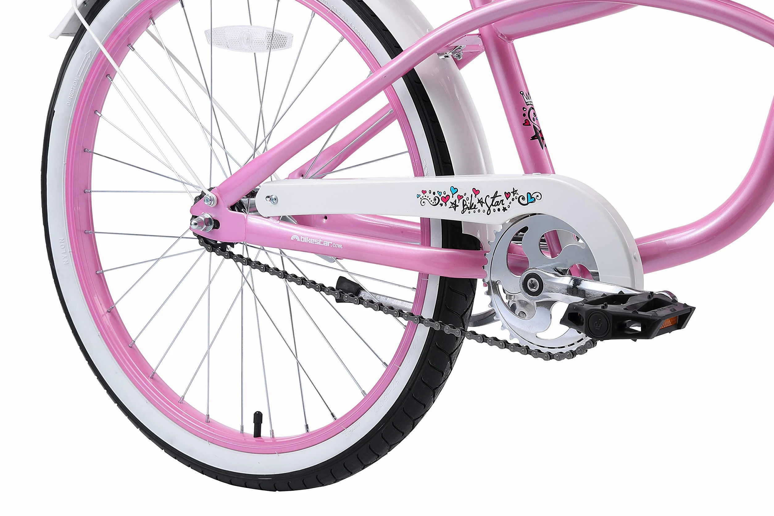 BIKESTAR Bicicletta bambini 10-13 anni | Bici bambino bambina 24 pollici Freno a pattino e freno a retropedale | 24“ cruiser Edition