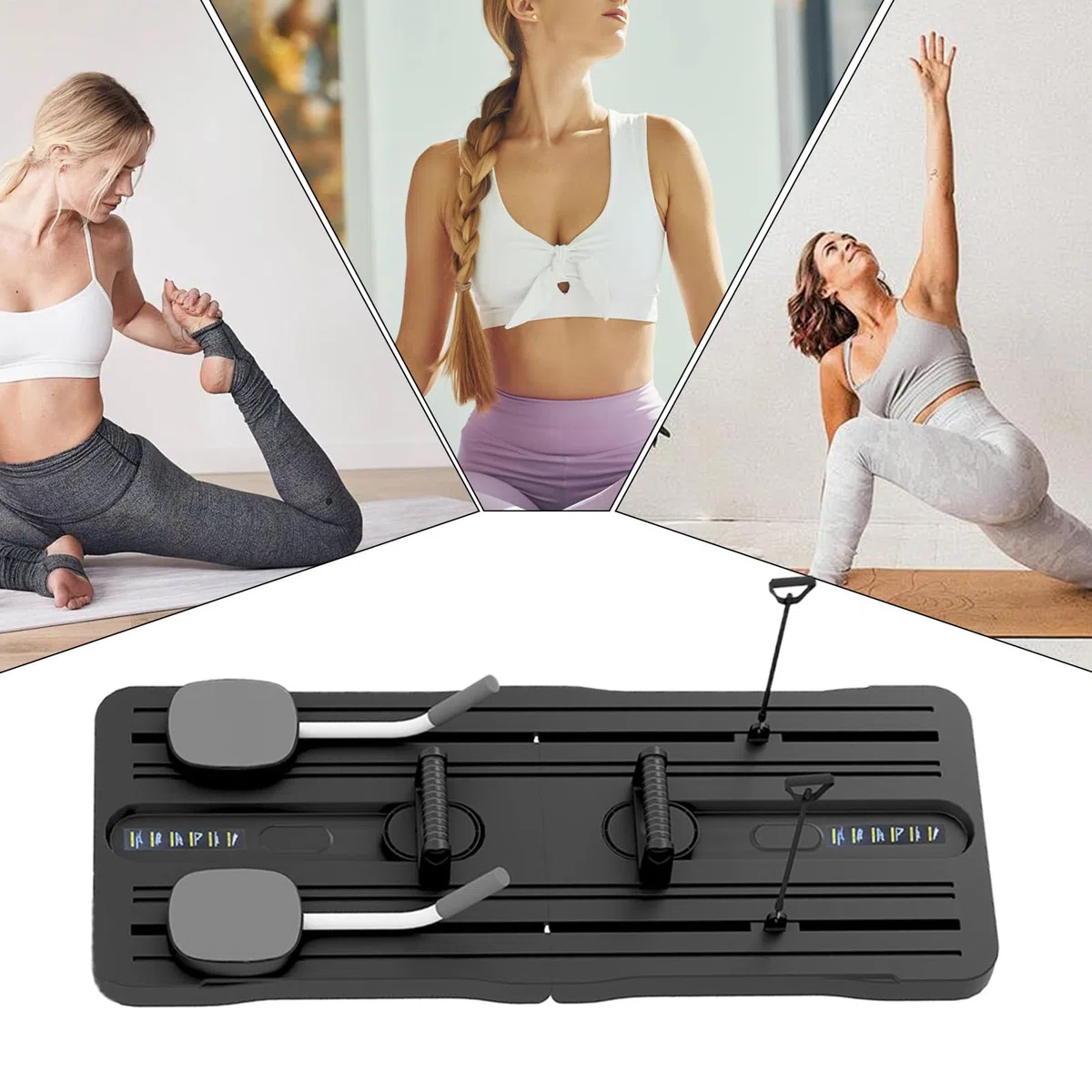 Pilates Reformer, Pilates Reformer Board Esercizi ABS Core Trainer | Attrezzatura multifunzionale per allenamento completo del corpo per rafforzare il core ballerina condizionamento