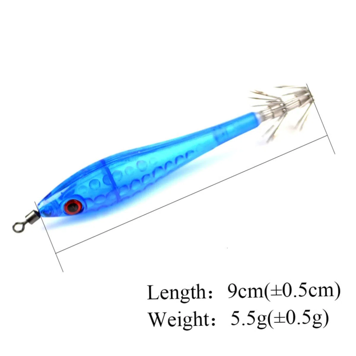 HANABASS amo da mare profondo esche da pesca per amo incandescente di acqua salata gancio di calamaro esca per pescare swimbait amo da pesca calamaro amo da pesca luminoso notturno