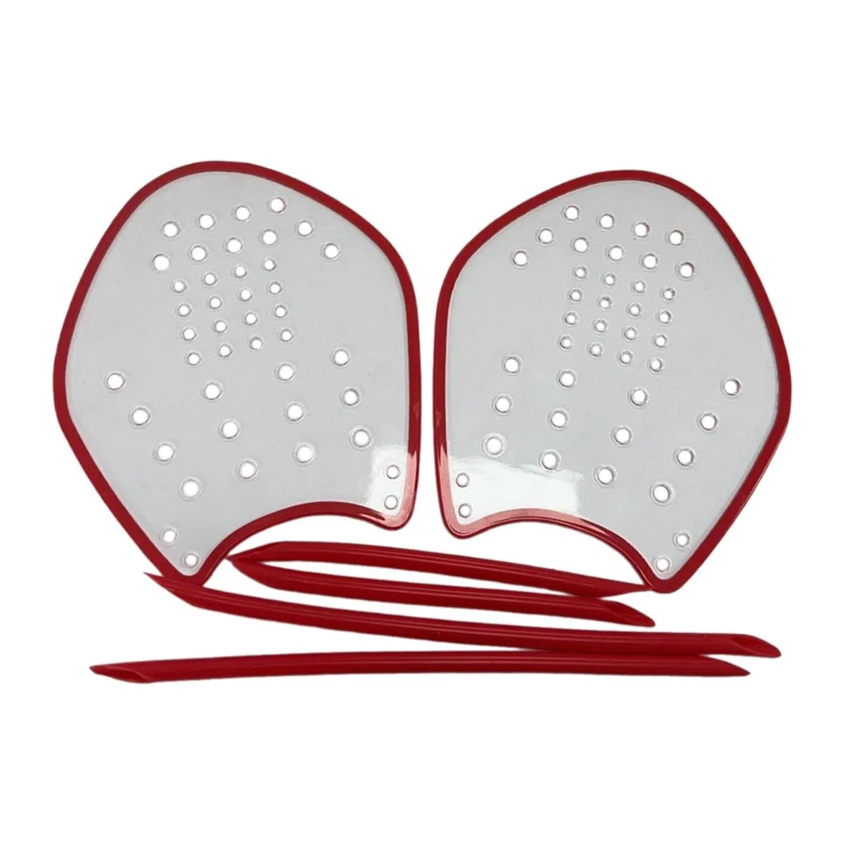 Milageto 2 Pezzi Palette Nuoto Palette per Allenamento Nuoto Paletta Ergonomica PC Silicone con Ottima Aderenza E Fori Accessorio per Incrementare velocità