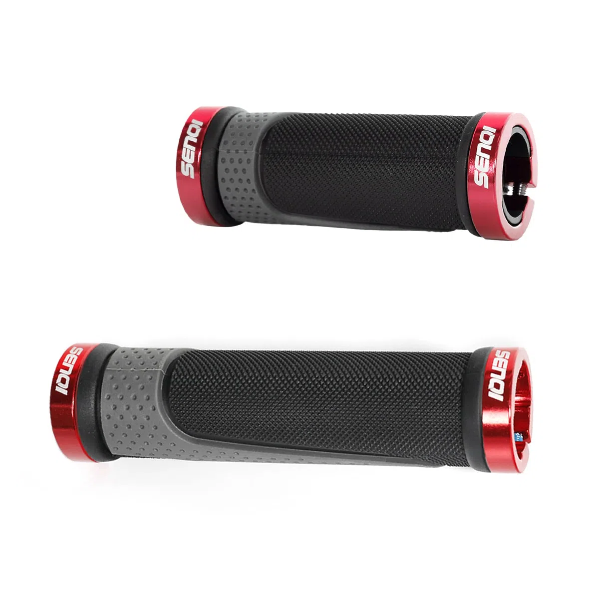 SENQI - Manopole leggere per bicicletta, 130 mm e 130 mm, 130 mm, 90 mm, 90 mm e 90 mm, adatte per manubri da 22,2 mm, antiscivolo, adatte per biciclette a velocità multipla, mountain bike, BMX