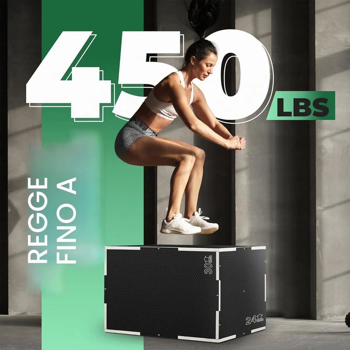 Yes4All Plyo Box 3 in 1 in legno, piattaforma pliometrica per allenamento di salto, scatole di salto per esercizi in palestra a casa e allenamento all'aperto