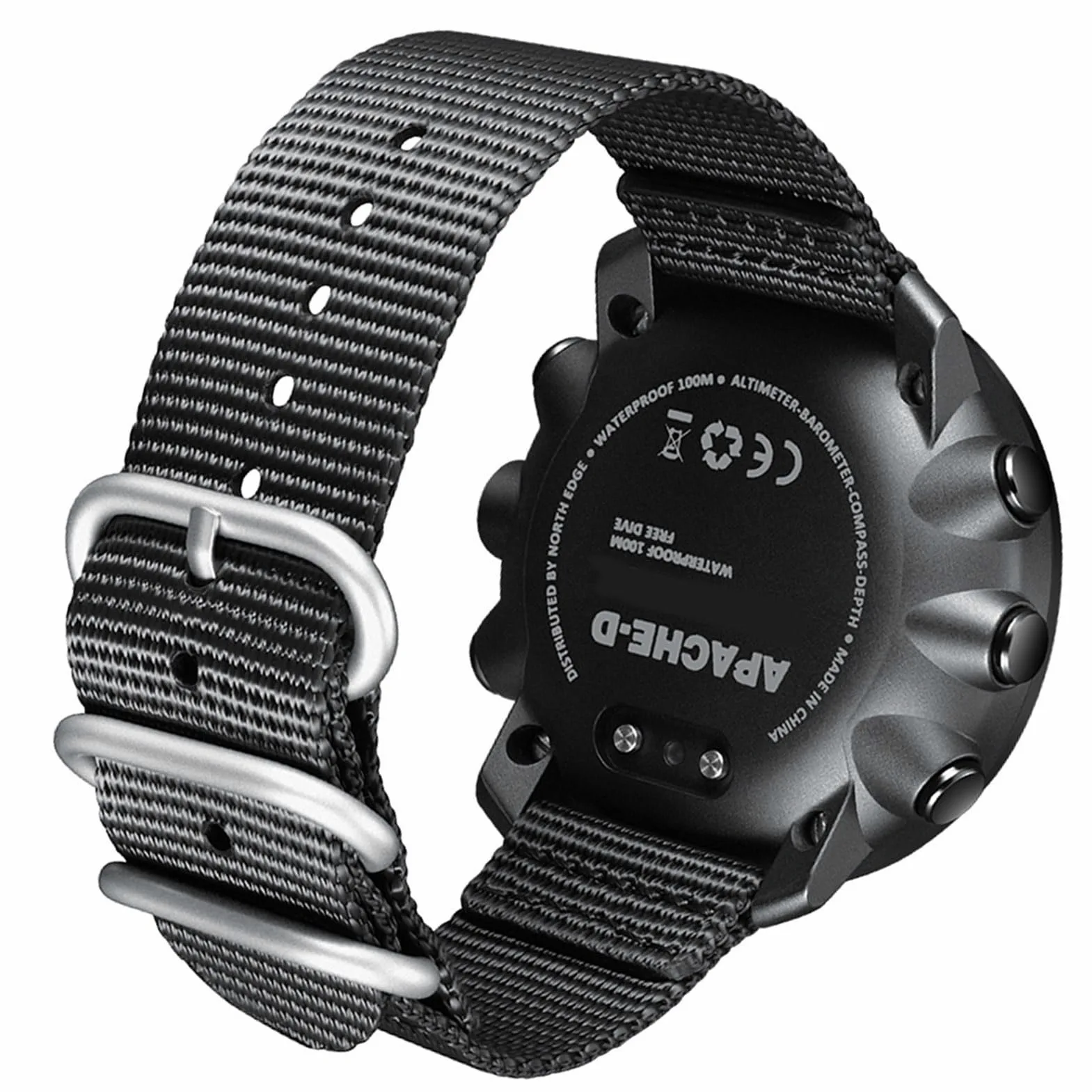 Keenso Orologio Sportivo Digitale con Bussola e Altimetro, Cassa in Fibra di Carbonio PPS 100 M Antipioggia Retroilluminazione a LED Registro Immersioni Contapassi per Uomo all'aperto Escursionismo