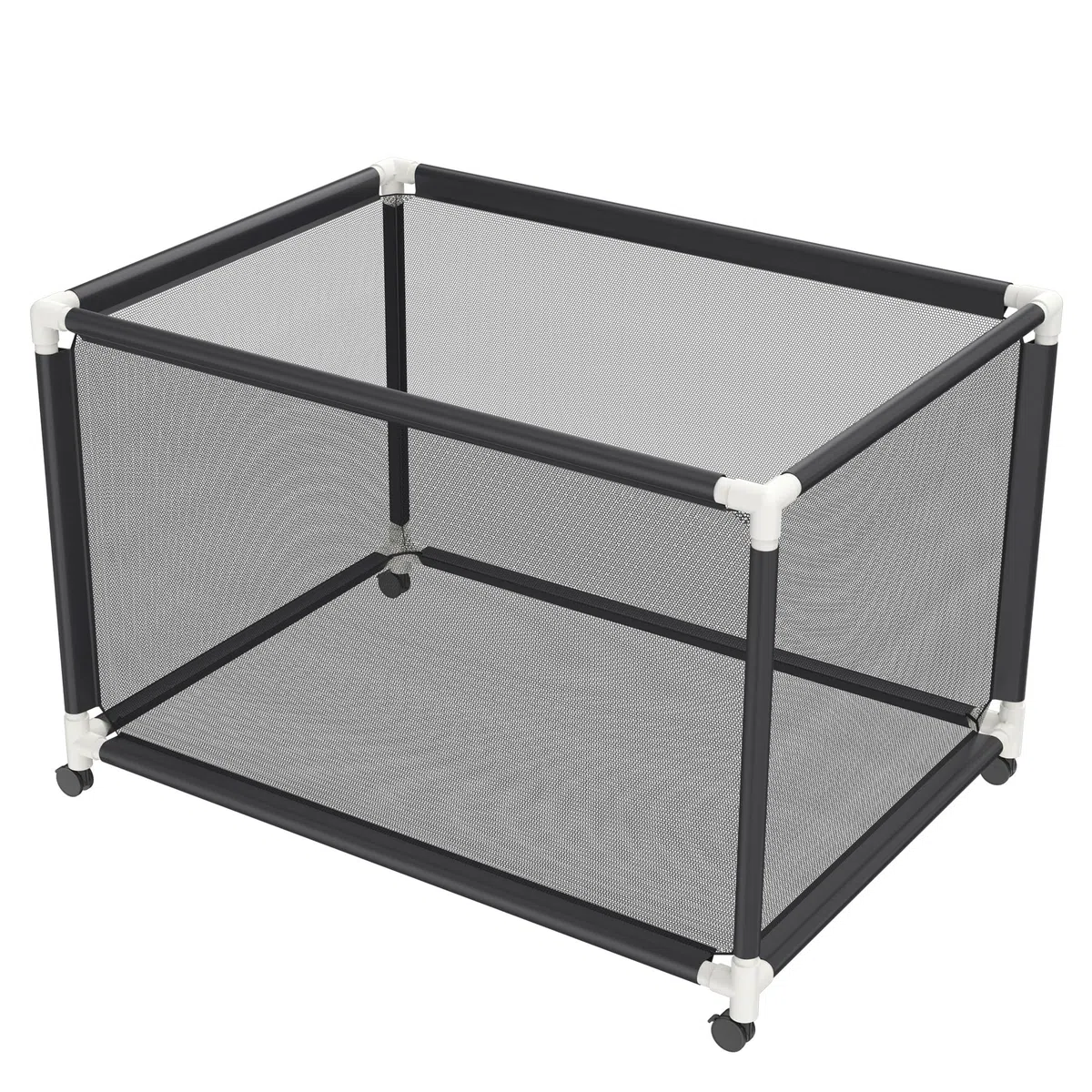 FIVMEN Carrello per palloni, 122 x 78 x 88 cm, con 4 rotoli, in rete di nylon per calcio, basket, pallavolo