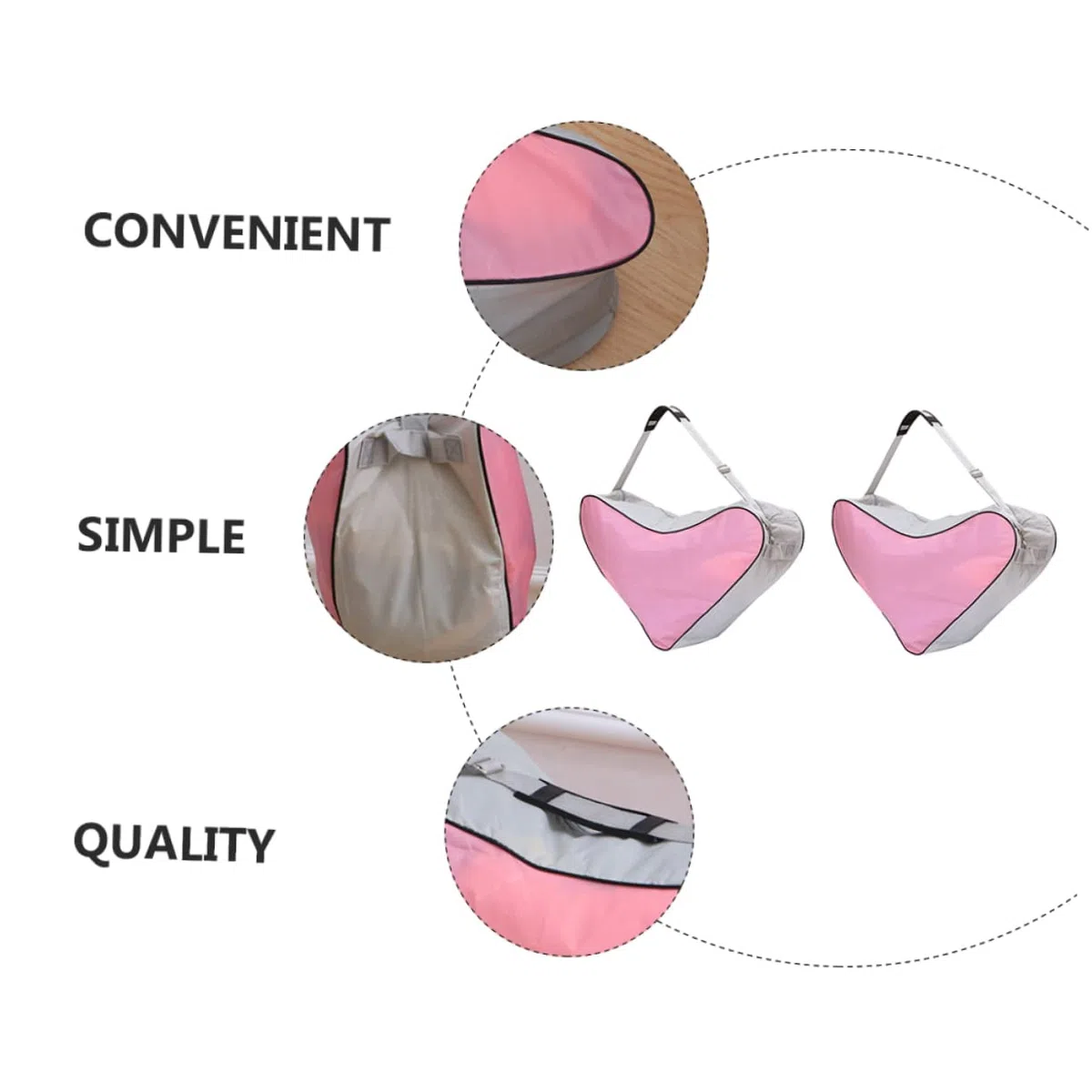 Borsa per Pattini a Rotelle 2 Pezzi Triangolare | Tessuto Portatile da Riutilizzabile Oxford Design per Roller Skates e Inline