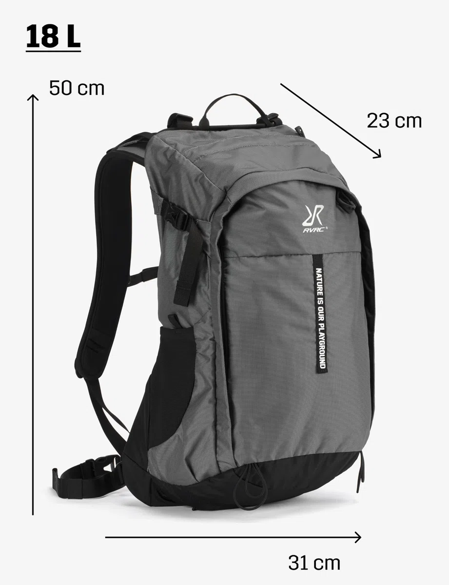 RevolutionRace Pathfinder Zaino da Trekking e Escursionismo, Sistema di Trasporto Ergonomico con Telaio in Alluminio, per Gite Giornaliere e Attività all'Aperto, Anthracite, 18L