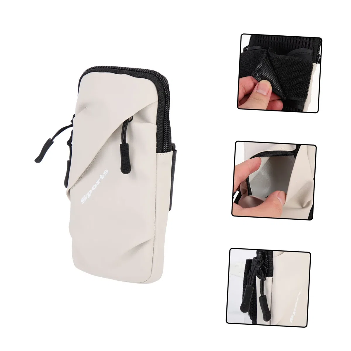 HEMOTON 4pezzi Borsa Porta Smartphone Da Braccio Per Corsa e Sport Custodia Per Telefono Adatta Per Jogging Ciclismo e Allenamento All Aperto