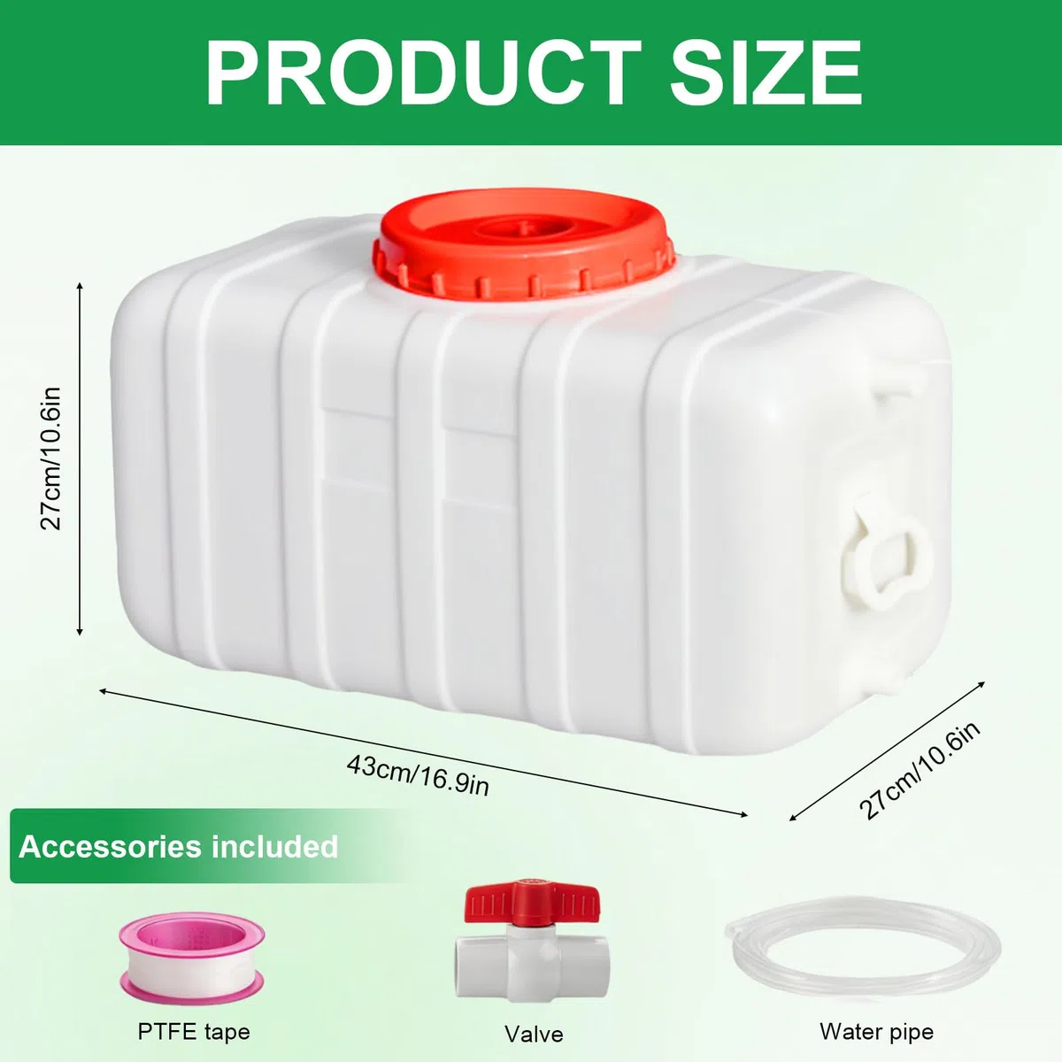 Tanica Acqua con Rubinetto, Serbatoio Acqua Plastica Alimentare per Campeggio, Giardinaggio, Emergenza, Uso Domestico Robusta e Resistente ai Raggi UV con valvola(Size:25L,Color:Bianco)