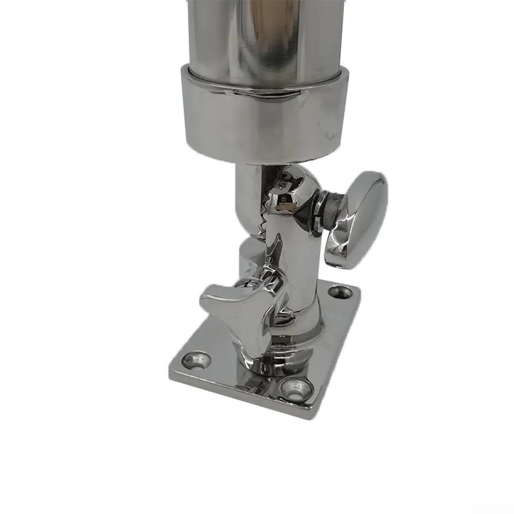Porta canna da pesca, regolabile in acciaio inox 316 | Monte, Base quadrata stabile per barca Marine Yacht per kayak per canoa Rafting Accessori
