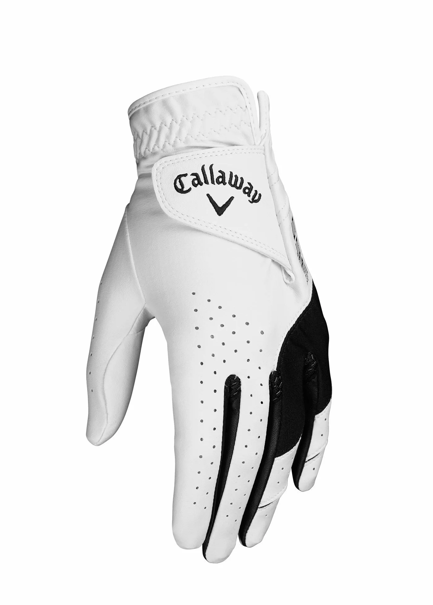 Callaway Guanti da Golf Weather Spann, Confezione Singola (Mano Destra da Donna, L, Bianco)