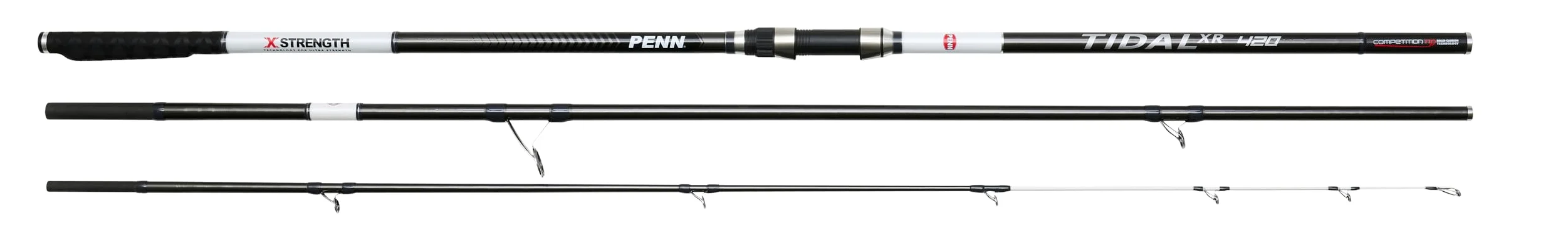 PENN Tidal XR con punta in carbonio solido tipo K Canna da surfcasting | Blank in carbonio 30T/40T | Potenza di lancio estrema | Pesca in mare da spiaggia per spigole, pesci piatti e razze | 4,20 m