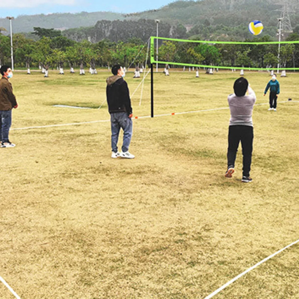 Linee Pickleball da Campo Chiare visibili stabili Portatili | Marcatori perimetrali Set linee di marcatura temporanee per pickleball all'aperto per ricreativo e pratica familiare