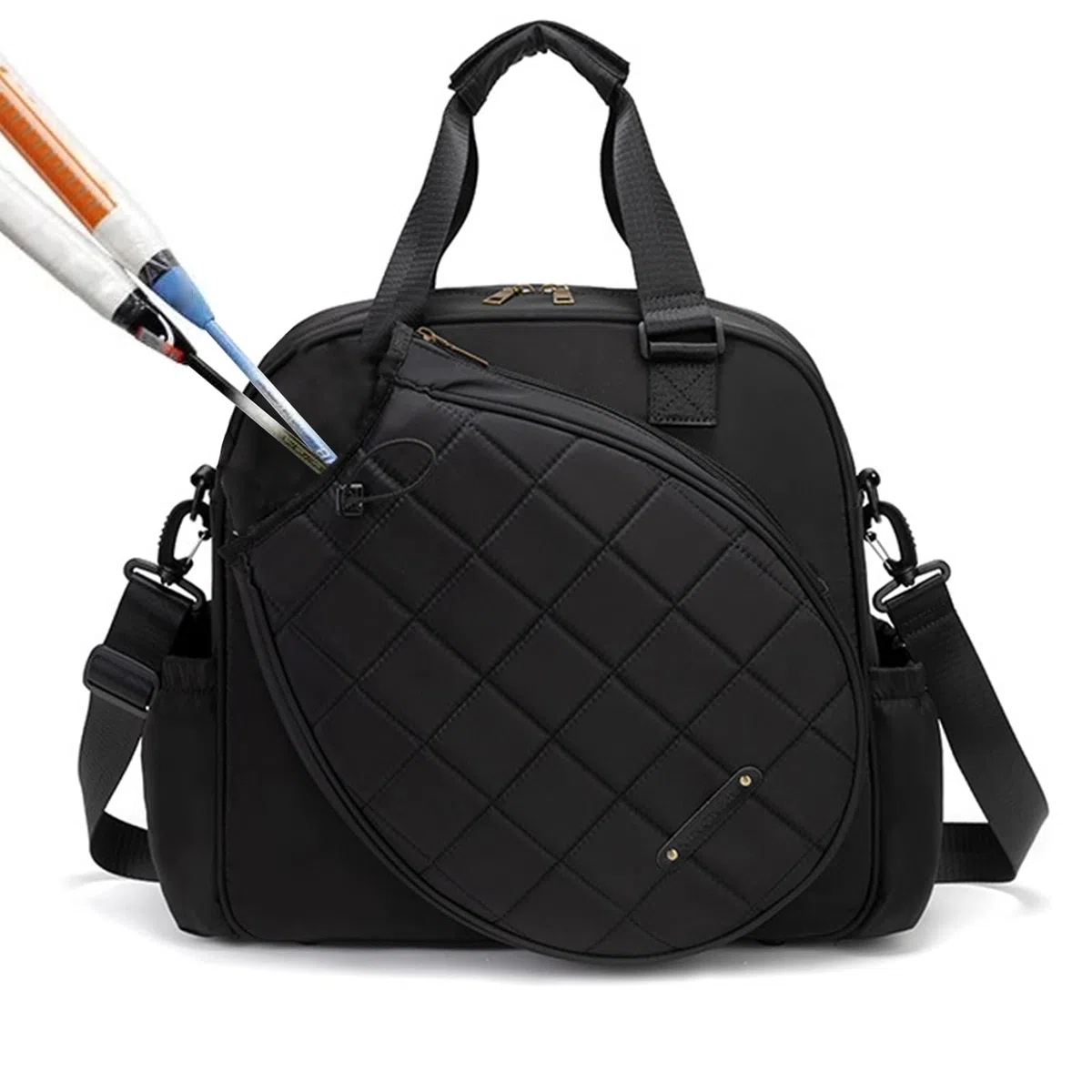 Generico Borsa da tennis da donna, Borsa per racchette da tennis - Zaino da impermeabile di grande capacità - da per adulti regolabile con manico per uomo donna, contiene racchette da badmi