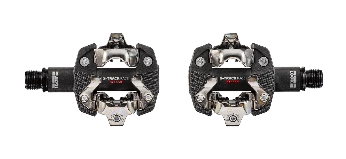 Look Cycle - Pedali MTB X-Track Race Carbon - Meccanismo Compatibile SPD - Corpo in Carbonio - ASSE in Chromoly+ - Affidabilità Estrema, Ampia Superficie d’Appoggio - Pedali Automatici MTB