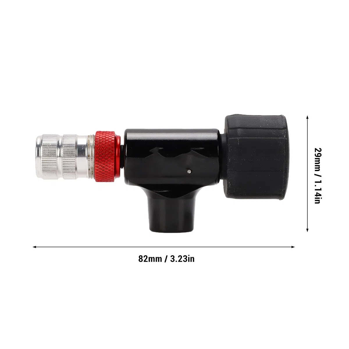 VGEBY Pompa ad aria portatile per bicicletta con manometro e valvola di controllo per valvola, compatibile con cartucce di CO2 da 12 G, 16 G