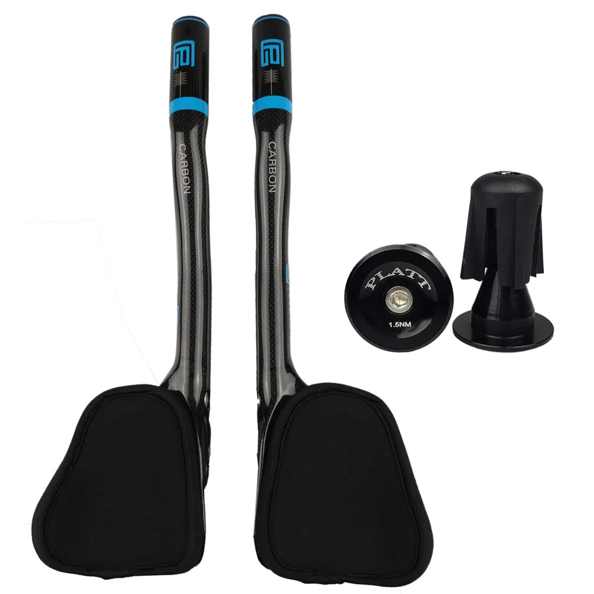 PLATT Manubrio per bicicletta 31,8, in carbonio, da corsa/triathlon, Aerobar, prolunga manubrio Tri Bar, 3K lucido