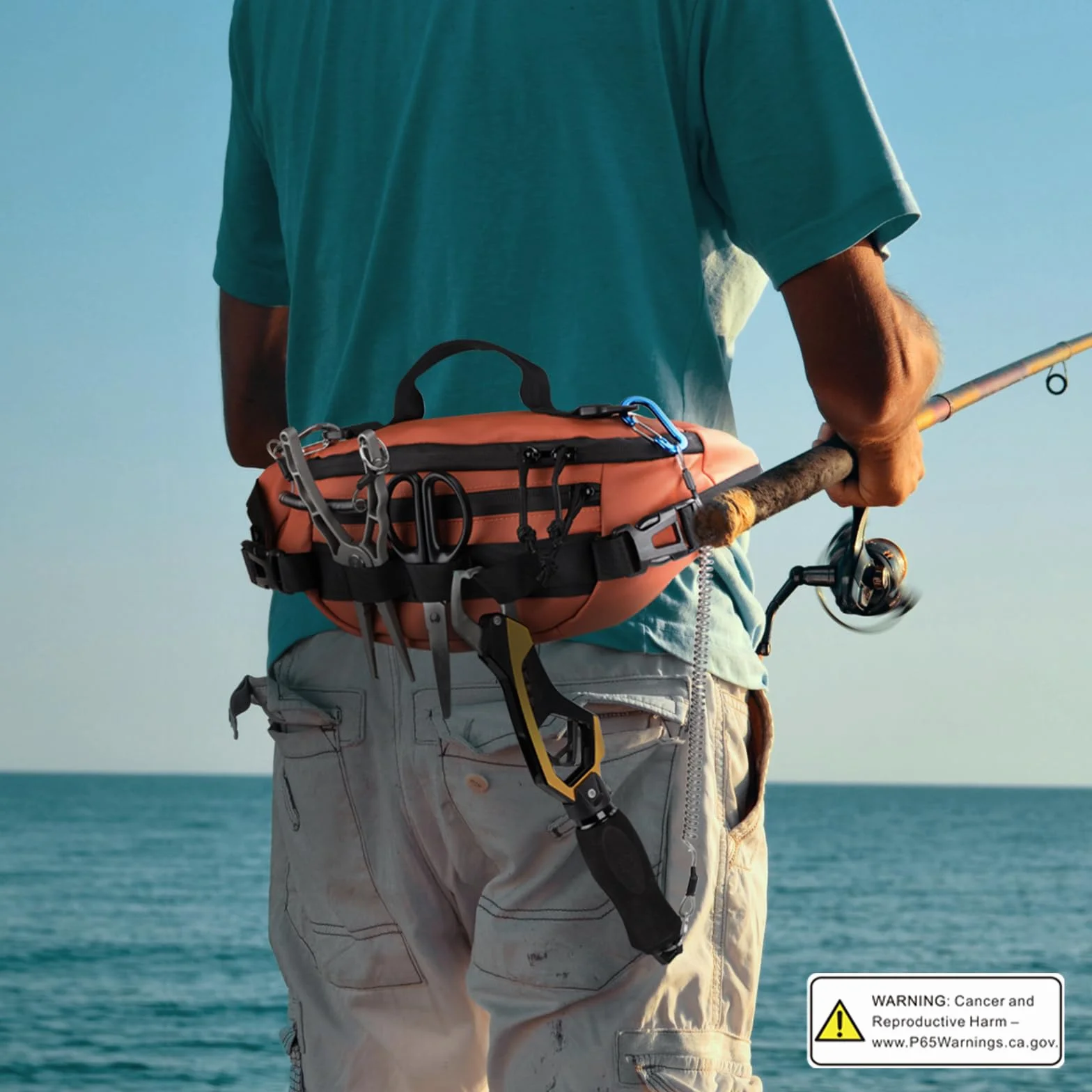 THKFISH Borsa per attrezzatura da pesca Marsupio Uomo impermeabile per donna e uomo Borsa a tracolla da pesca