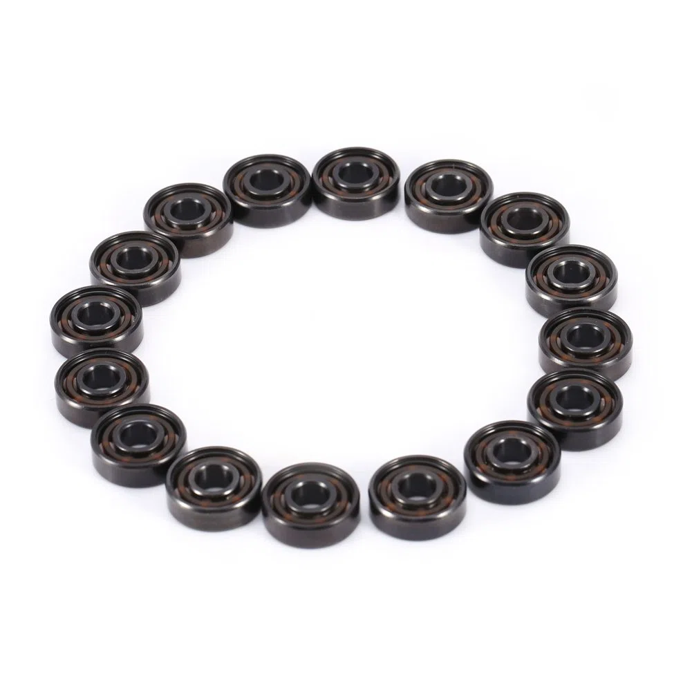 16pcs / set cuscinetti ceramici del rullo del rullo dei pattini in linea ad alta velocità dei cuscinetti 608 di Single-side delle sfere