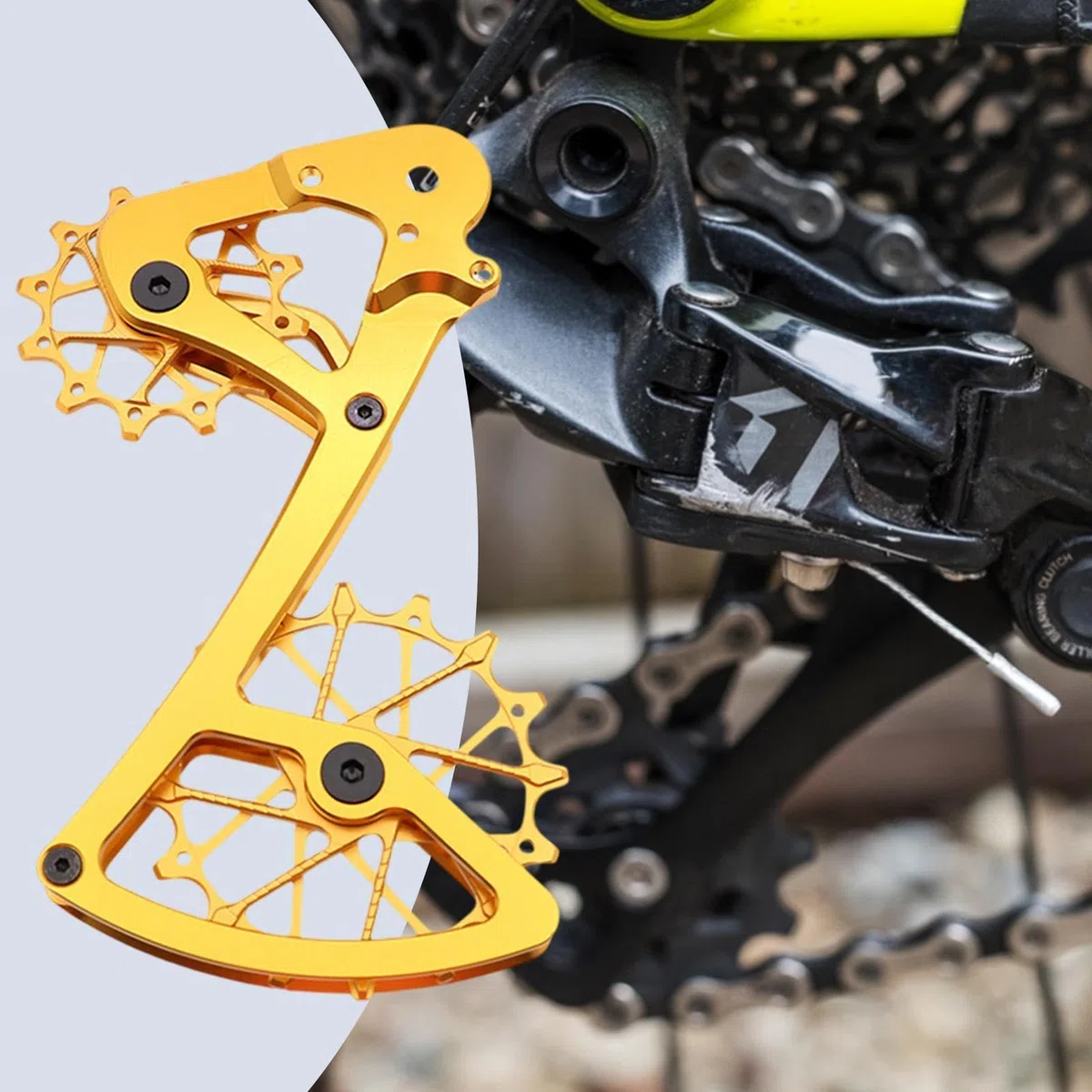 Deragliatore posteriore da ciclismo Puleggia Rullo Guida In Lega Di | Piastra guida Ricambio Cambio Parti Ciclismo Componenti Bicicletta da Strada Ingranaggi Parti