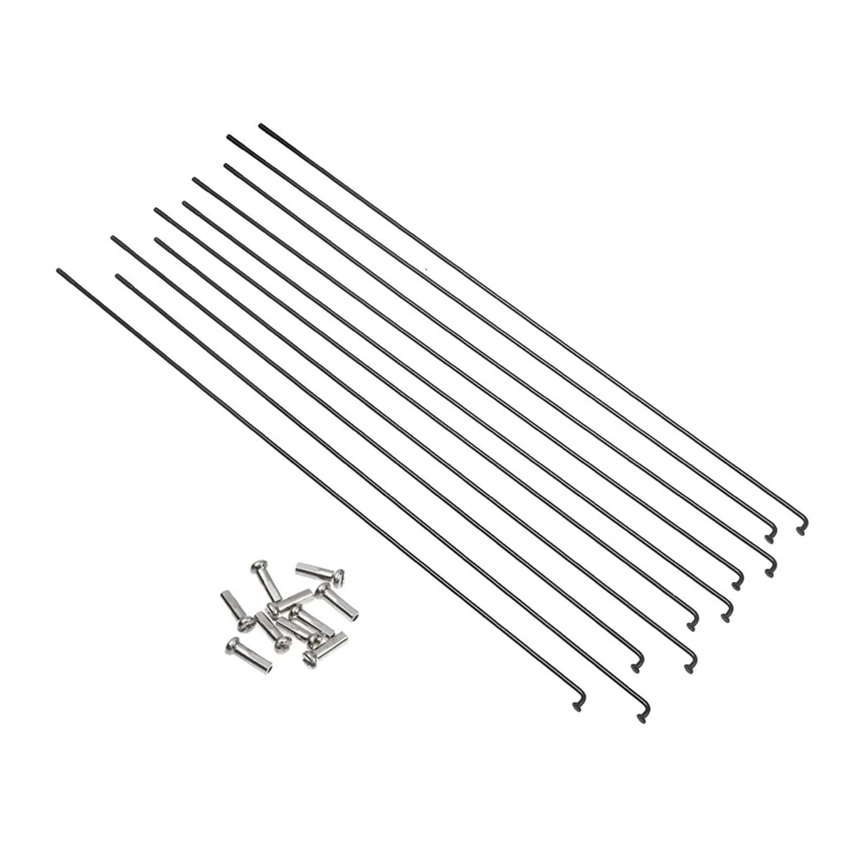10 pezzi 14G per raggi di bicicletta con nippli in acciaio inox ad alta resistenza per mountain bike bici da strada all'aperto sostituzione 273-305 mm (274 mm)