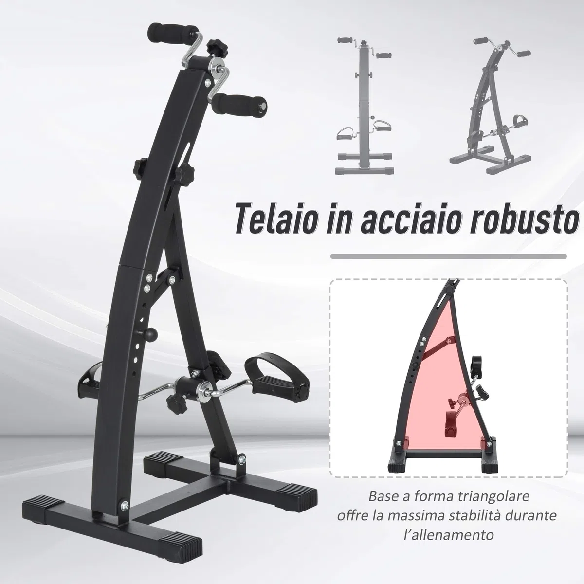 homcom Pedaliera Braccia e Gambe da Divano o Poltrona con Schermo LED, Altezza e Intensità Regolabile, 41x50x96cm