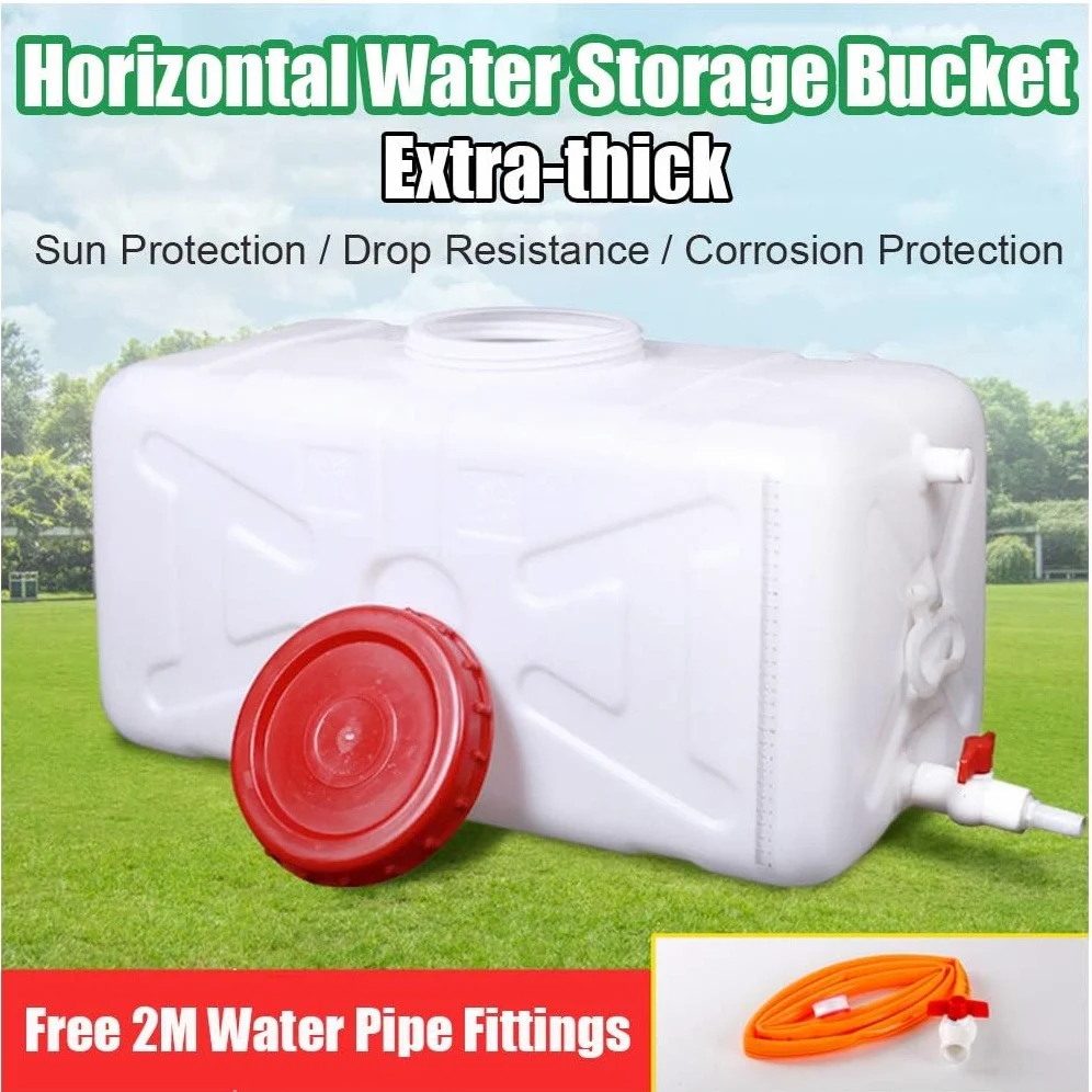 Plastica Serbatoio per L'acqua con Rubinetto E Tubo Flessibile Tanica Acqua Contenitore per L'acqua per Campeggio Camper Camion attività All'aperto Escursionismo(Size:6.6gallon-25L)