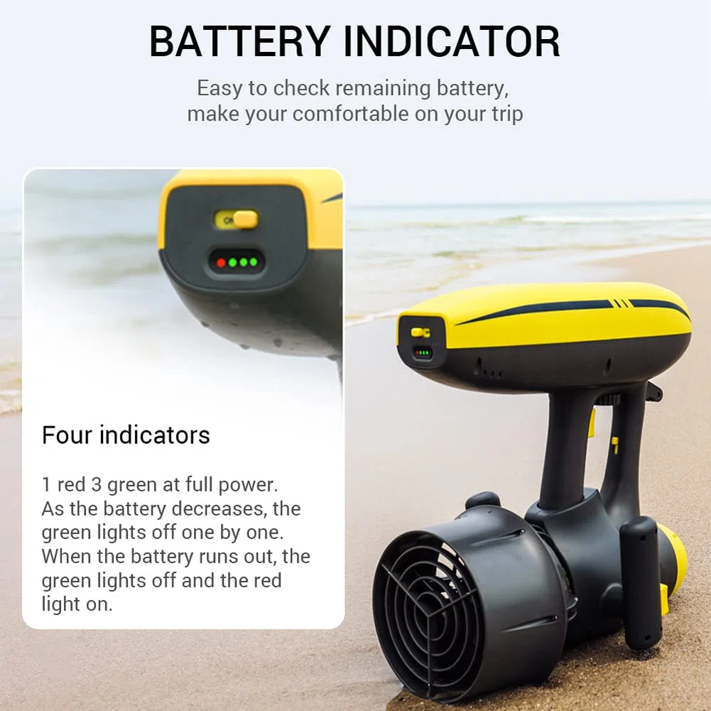 Monopattino subacqueo con 3 supporti per fotocamera, propulsore per immersioni subacquee, snorkeling, avventure in piscina, attrezzatura per sport acquatici per avventure in mare