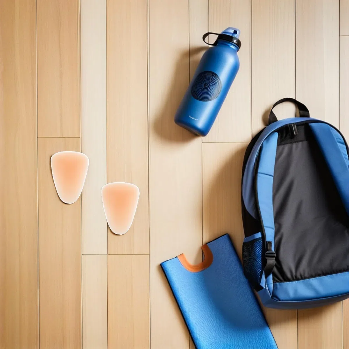 Kichvoe Ginocchiere per Protezione Ginocchio in Silicone Design Ergonomico 4 Pezzi Beige Piena Libertà di Movimento Unisex Perfette per Pattinaggio Indoor e Outdoor