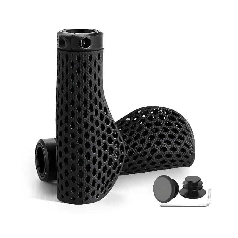 2 Pezzi Manopole Bici per Giant X Sport, Grip Manubrio Ergonomiche Antiscivolo Struttura a Nido d'Ape Stampa 3D Comfort Ammortizzant