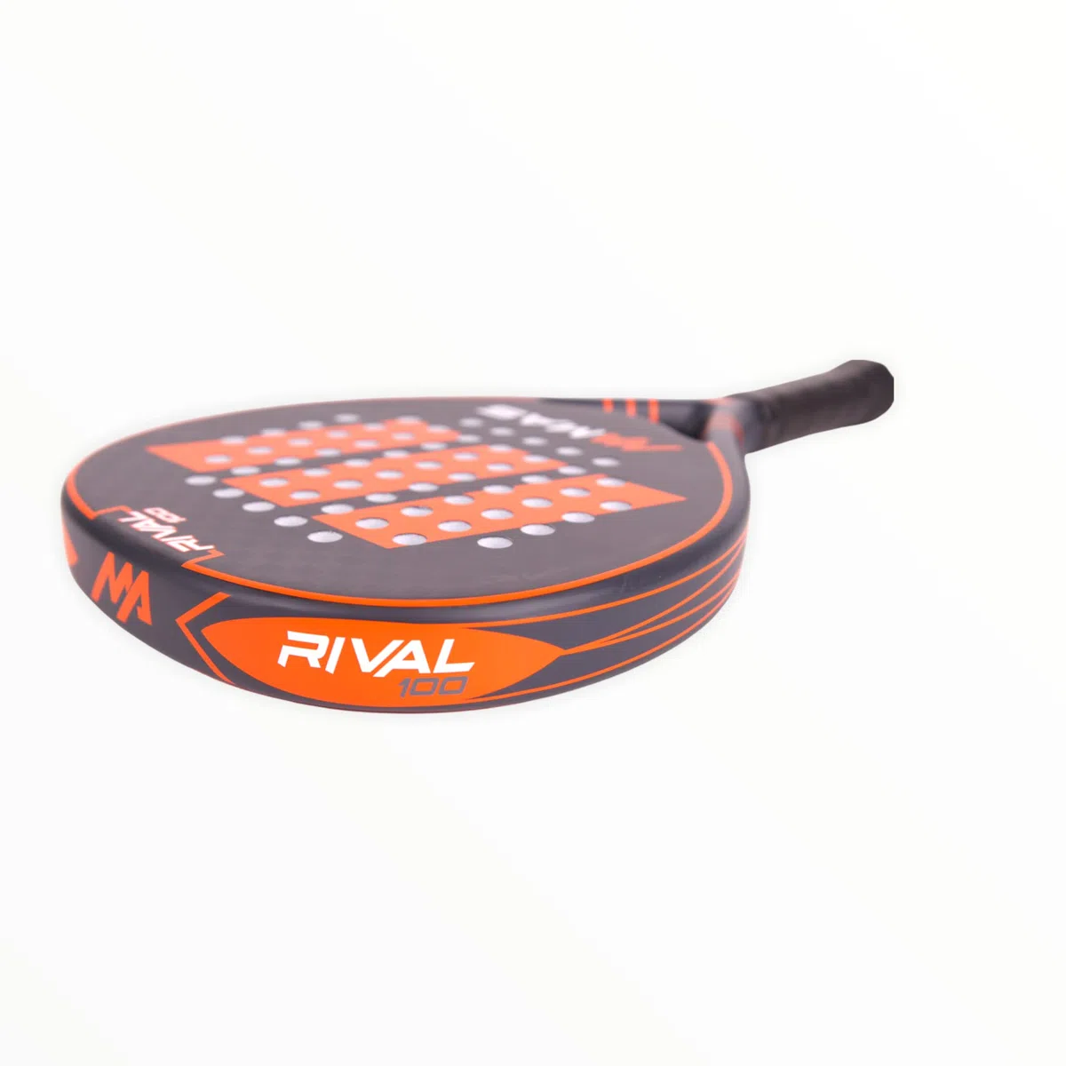 RIVAL 100, Racchetta da Padel, Arancione/Ardesia, Rivestimento 100% in Fibra di Carbonio, Custodia Inclusa