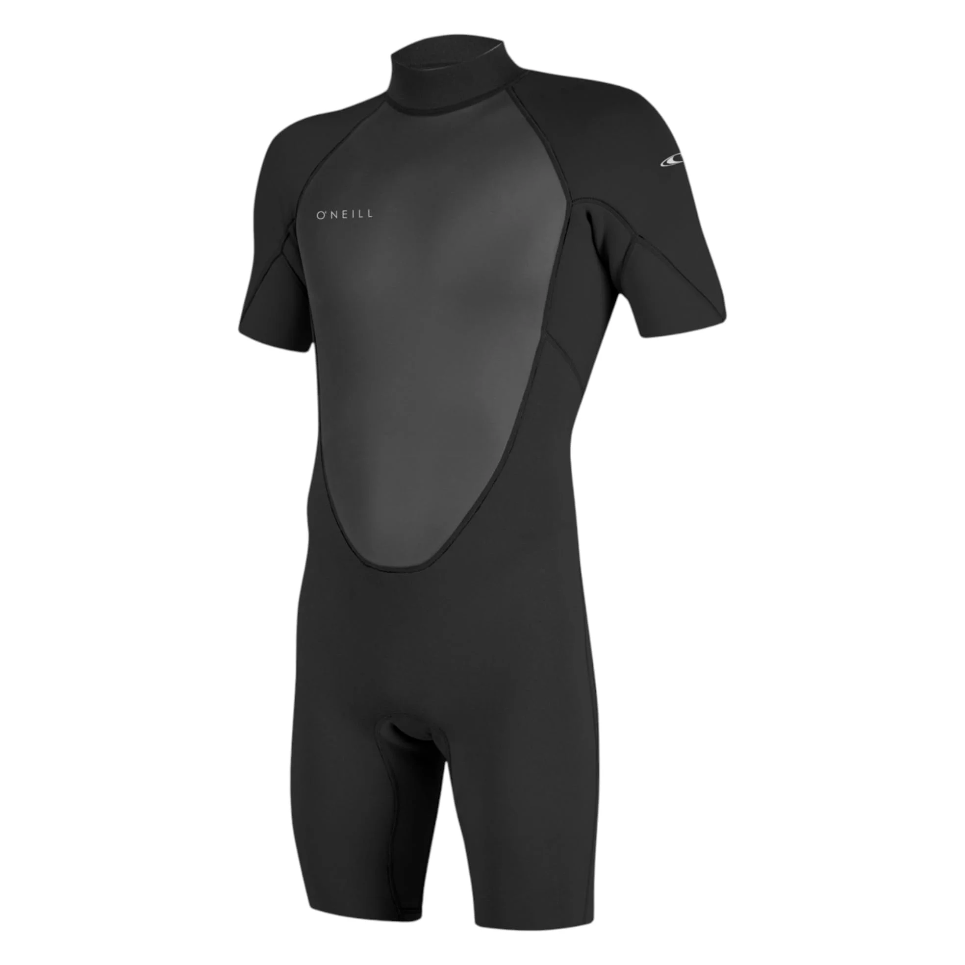 O'NEILL 2026 Uomini Reactor-2 2mm Back Zip Shorty Tuta Neoprene 5041B - Black/Grafite
