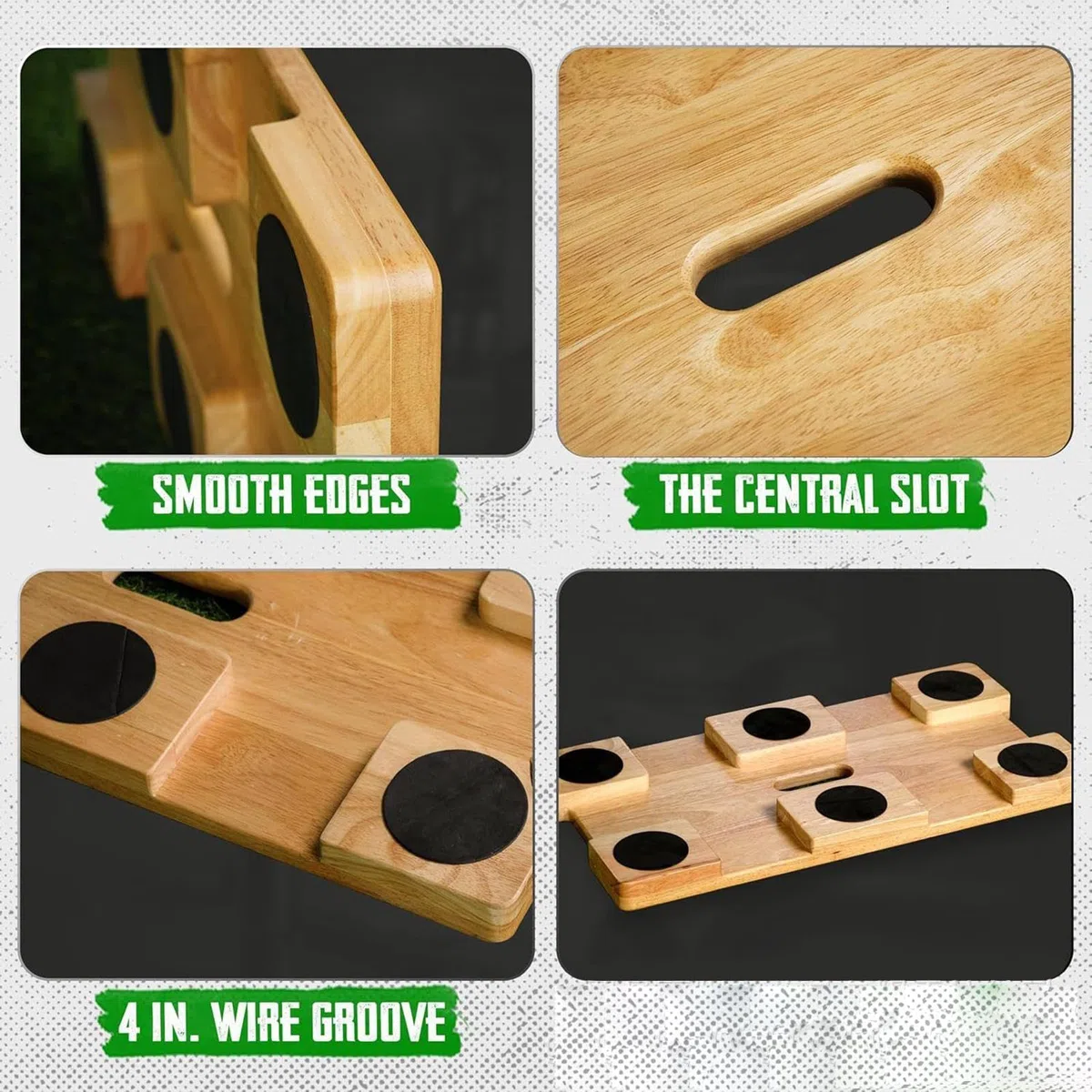 Tavola Fitness In Legno Portatile Regolabile Antiscivolo Robusta | Pedana Per Piedi Con Fascia Di Resistenza Allenamento Robusto Stretching Flessibilità Recupero Casa Ufficio Yoga Pilates