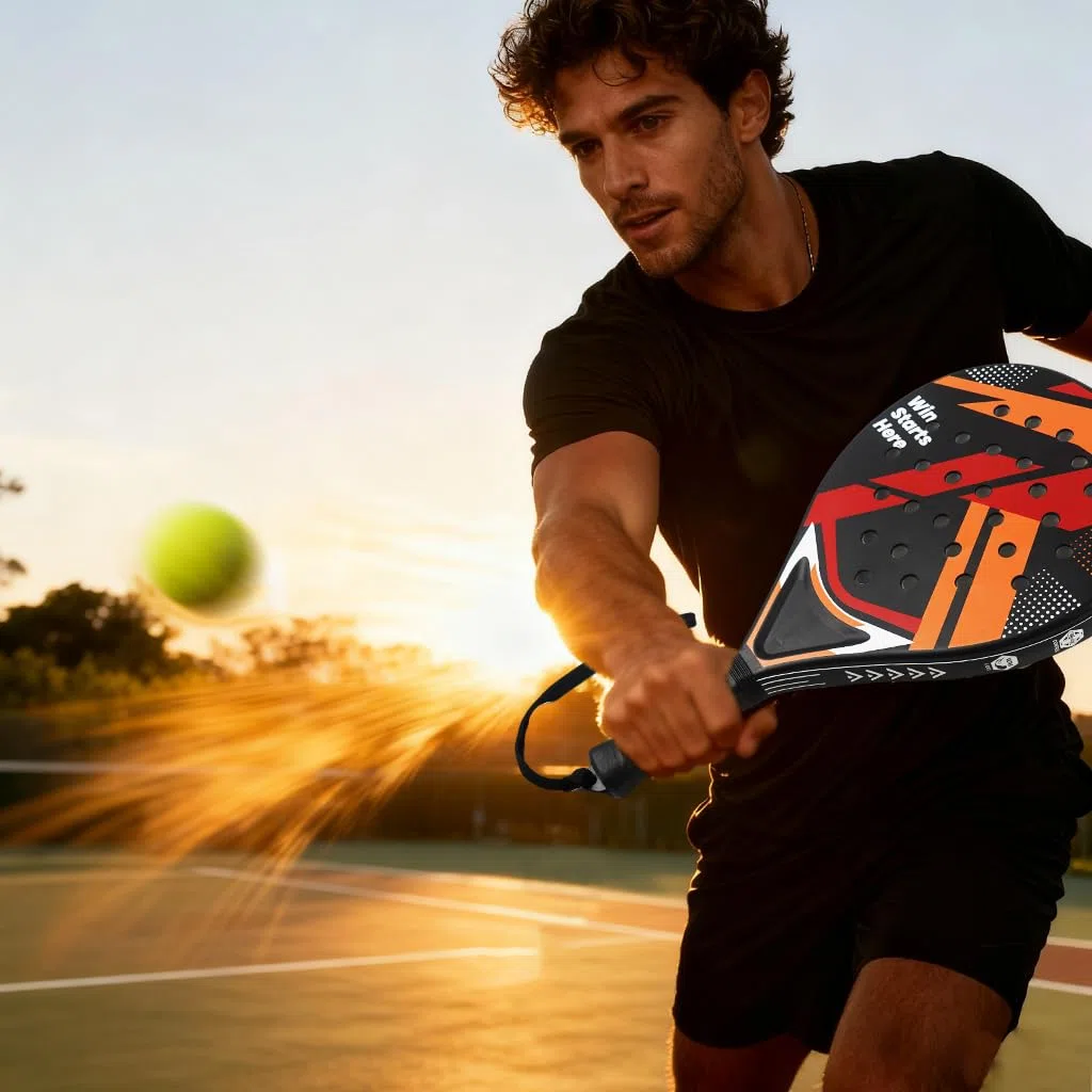 Set di 2 racchette da padel – superficie ABS e nucleo in schiuma EVA, racchette da beach tennis con 2 palline e borsa per il trasporto, per esterni, sabbia, cortile, piscina, divertimento per adulti