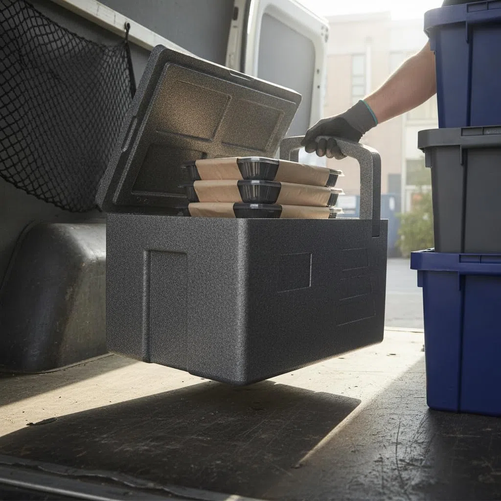 Contenitore Termico Professionale per Alimenti, Contenitore Isotermico Robusto per Trasporto Alimenti, per bevande, Style 2