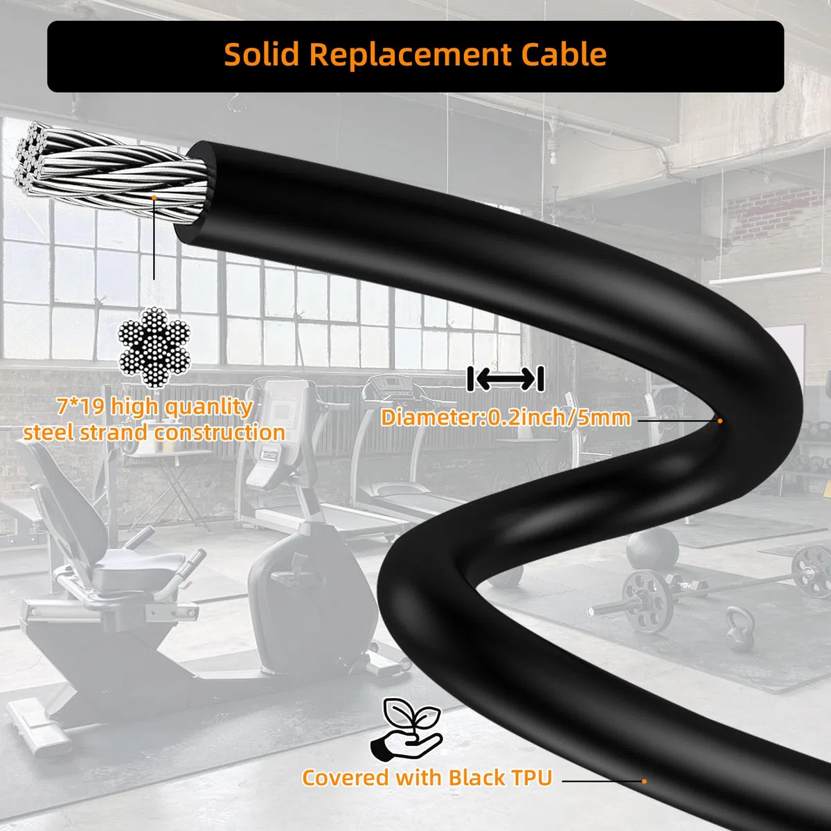 LFJ 10m/20m/30m Fitness Cavo Acciaio, Cavi Carrucola Palestra Multifunzione Regolabile per LAT Machine Attrezzi Pulley Gym Cable