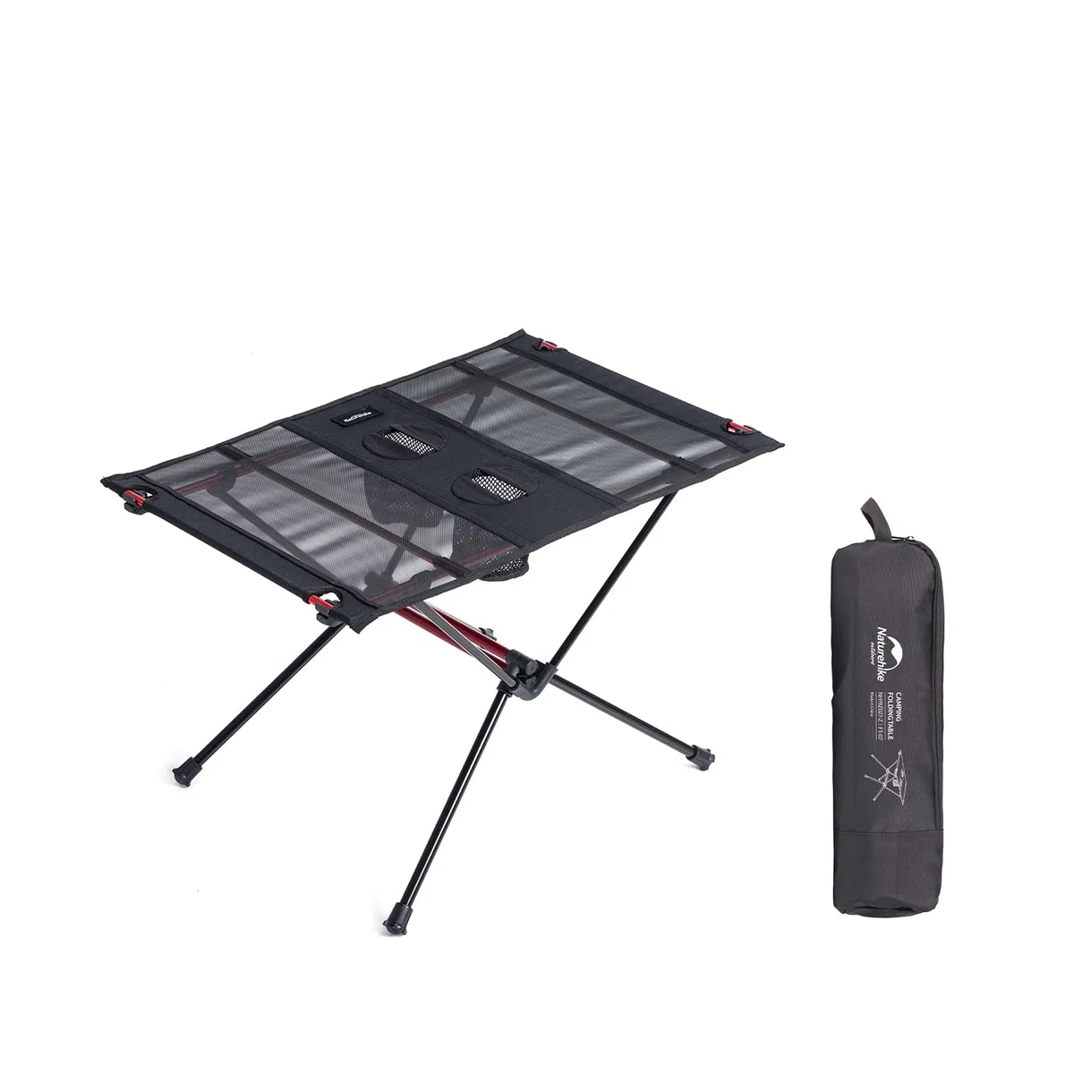 Naturehike Tavolo Pieghevole Tavolo da Giardino Ultraleggero Tavolo da Picnic Portatile da Campeggio All'aperto (Black)
