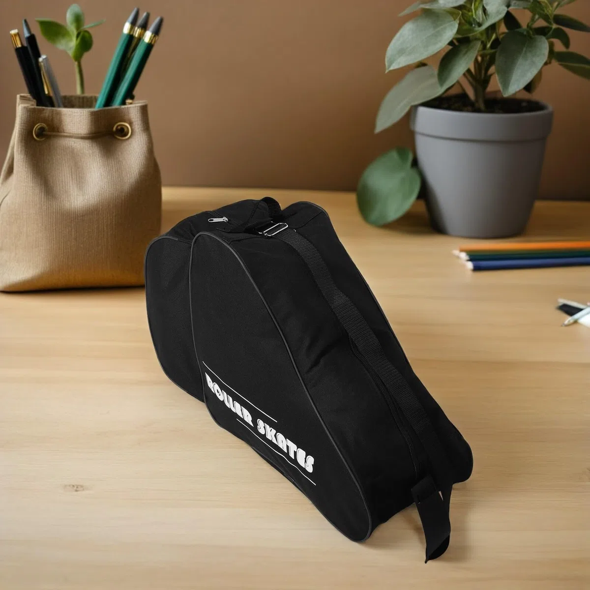 Mikikit 2pezzi Borsa Per Pattini Rotelle Da Ghiaccio Organizer Sportivo Per Attrezzatura Borsa Portascarpe Multiuso Per Trasporto Facile e Protezione