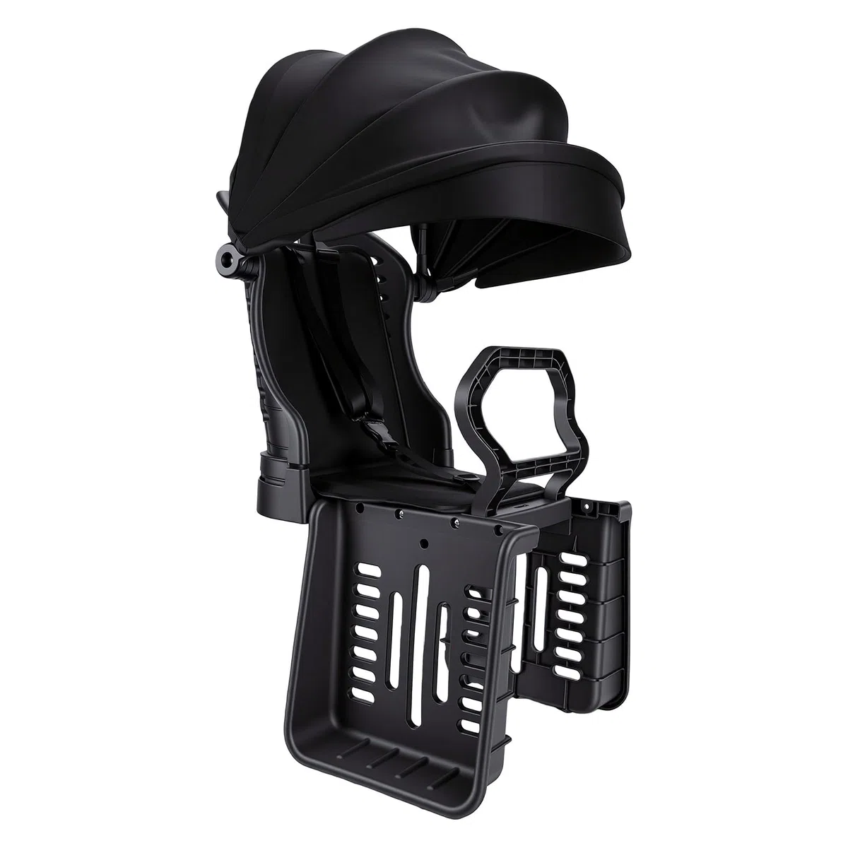 Alomejor Seggiolino Posteriore per Bicicletta, Sedile Bici con Parasole e | Telaio in PP di Alta qualità, Schienale Ventilato, 100 Kg, per Bici Standard e