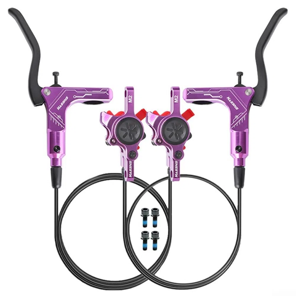 Freno a disco idraulico a doppio pistone per mountain bike, costruzione in lega di alluminio bidirezionale, 1450, 800 mm, dimensioni per dischi da 160 mm, 180 mm, 203 mm, adatti per