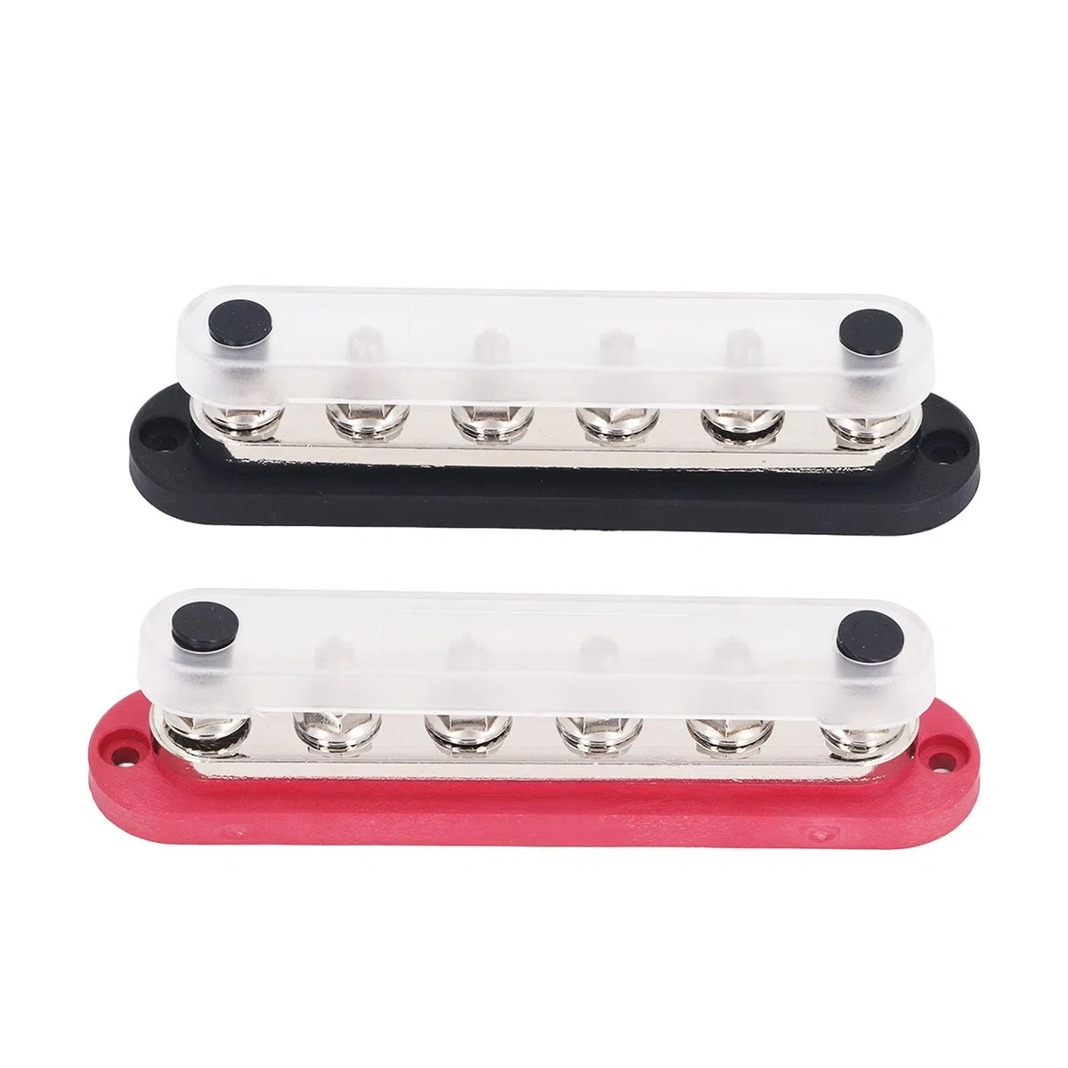 2 Pcs 300A 12V - 48V BAR Terminal Block Distribuzione di Potenza con Copertura, Auto Automobilistica in Barca in Ottone Automobilistico Marino per Auto per le Barche Yacht