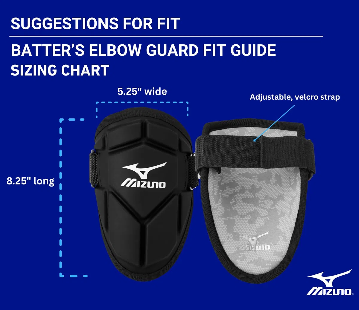 Mizuno Batter's Elbow Guard, Protezione Gomito della pastella Unisex, Bianco, Taglia Unica