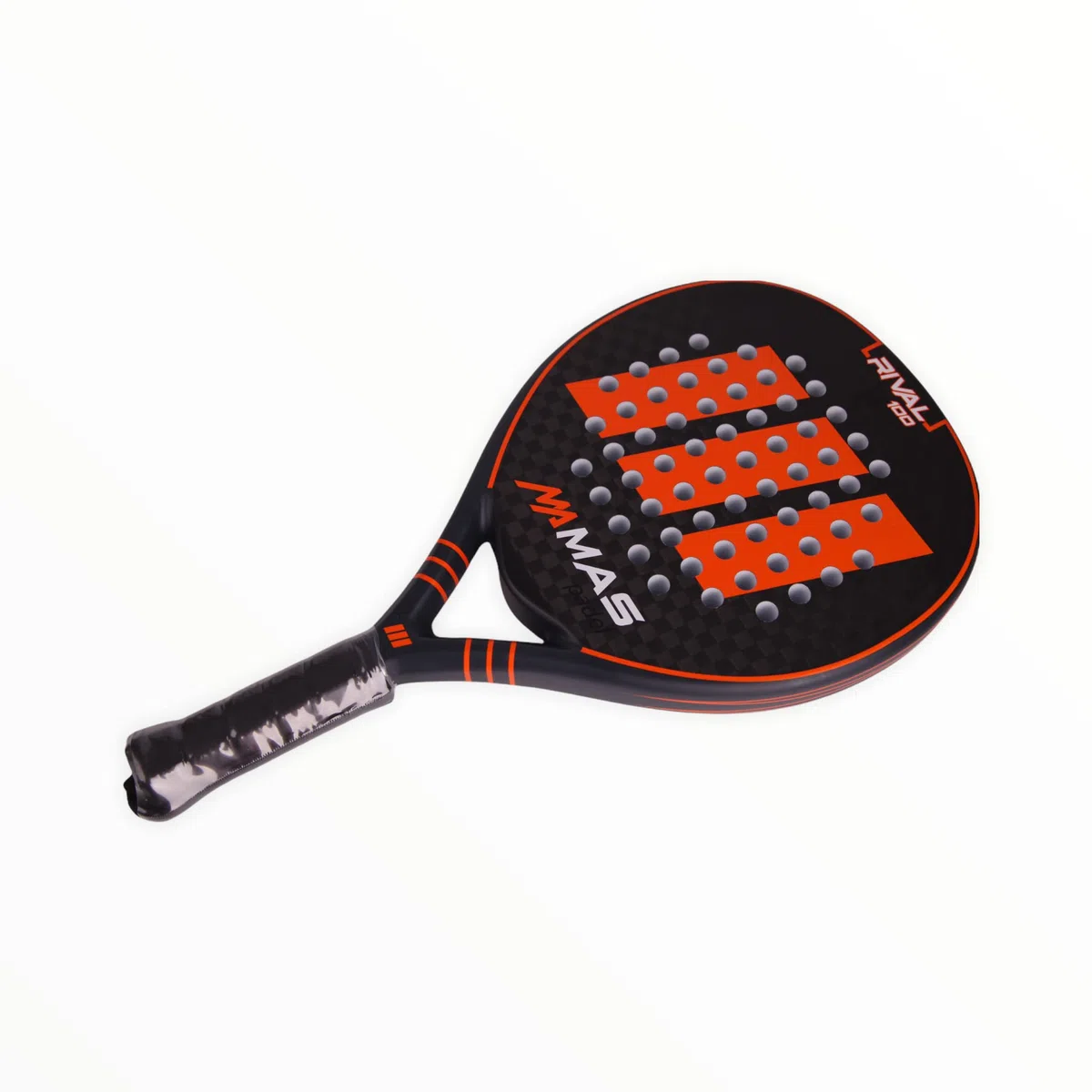 RIVAL 100, Racchetta da Padel, Arancione/Ardesia, Rivestimento 100% in Fibra di Carbonio, Custodia Inclusa