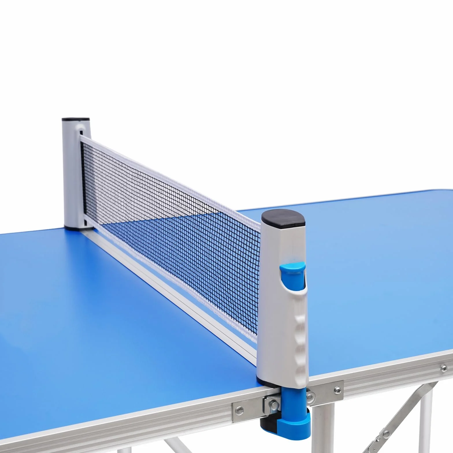 Tavolo da ping pong pieghevole, mini tavolo da ping pong, tavolo da ping pong pieghevole, per sport all'aria aperta, con 2 racchette e 3 palline, per interni ed esterni, 152 x 76 x 76 cm