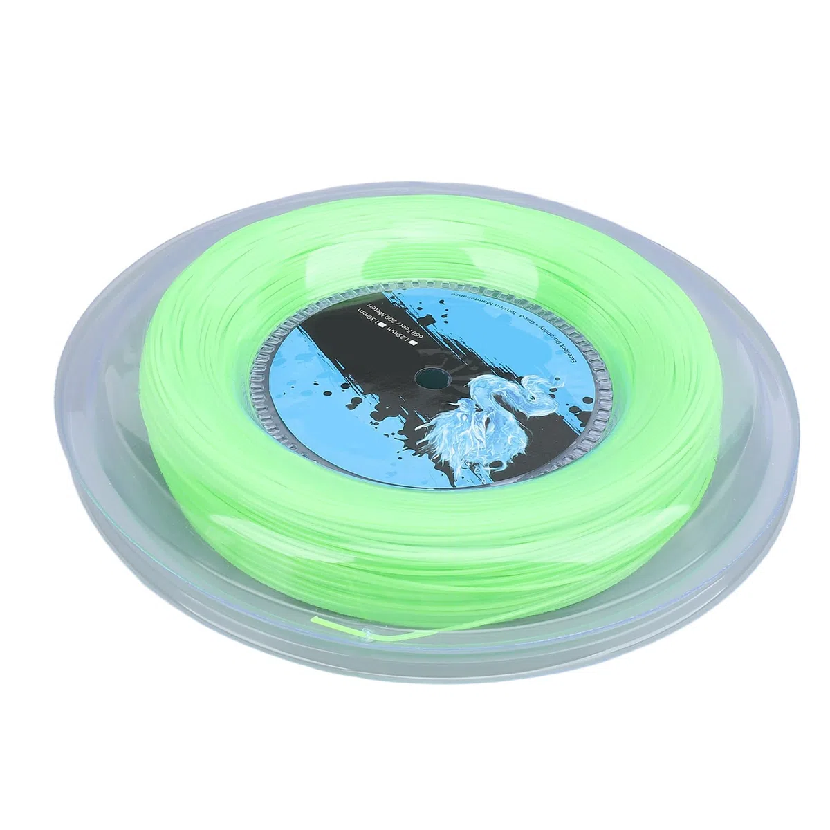VGEBY Corda da Tennis, 200 M/656,17 Piedi Bobina di Corda da Tennis Corda da Tennis in Poliestere dal Design Elegante Verde Fluorescente Corda per Racchetta da Tennis Ideale per