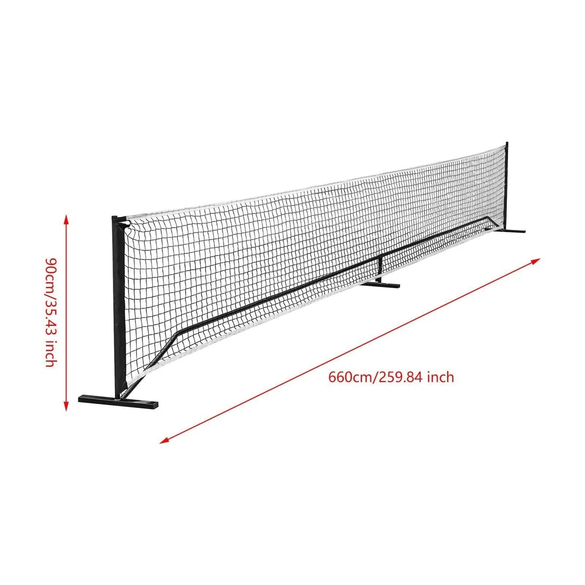 Rete da Pickleball Portatile Sistema di Rete da Pickleball Badminton 22 Piedi Staccabile Leggera