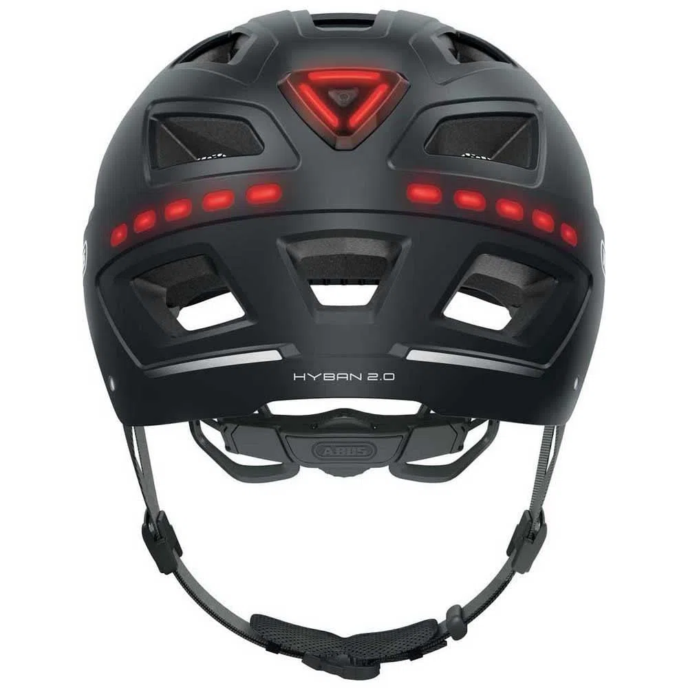 ABUS Casco da bici con luce - Hyban 2.0 LED - luce anteriore e posteriore e robusta calotta rigida - per uomini e donne